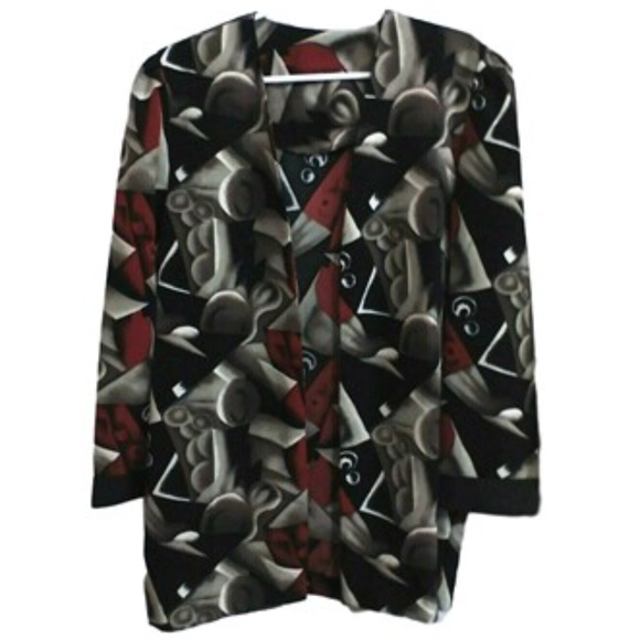 Garment Accessory Jackets & Blazers - Access Jacket Topper Cuff Sleeve Abstract No-Iron